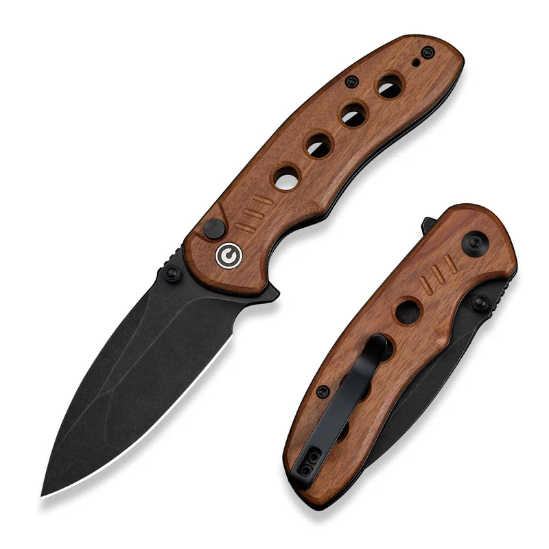CIVIVI Triptych Wood Button Lock Fällkniv