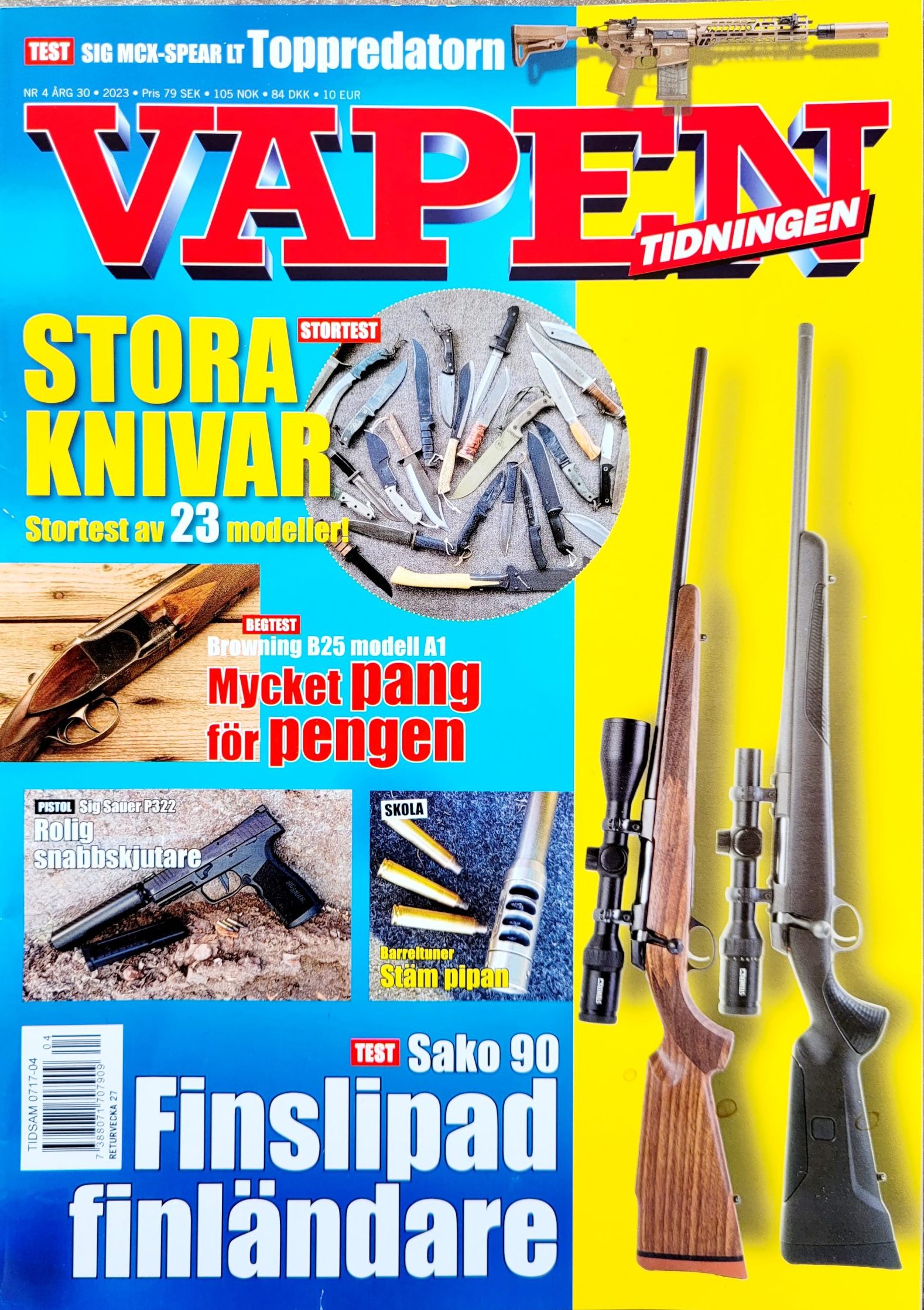 Stora knivtestet av överlevnadsknivar i Vapentidningen